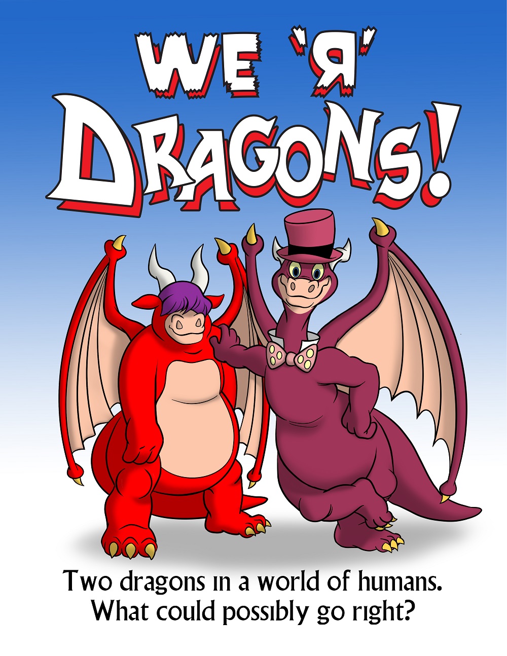 dragons smiling at viewer